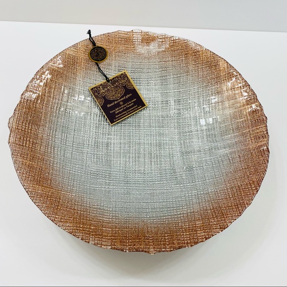 Artistic accent forged large glass bowl - Picture 7 of 11